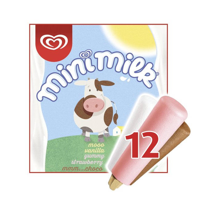Mini Milk Vanilla, Strawberry & Chocolate Ice Cream Lolly