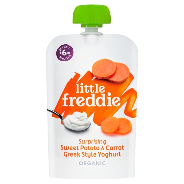 Little Freddie Organic Sweet Potato & Carrot Yoghurt Pouch, 6 mths+