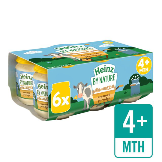 Heinz by Nature Creamed Porridge Jars, 4 mths+ Multipack