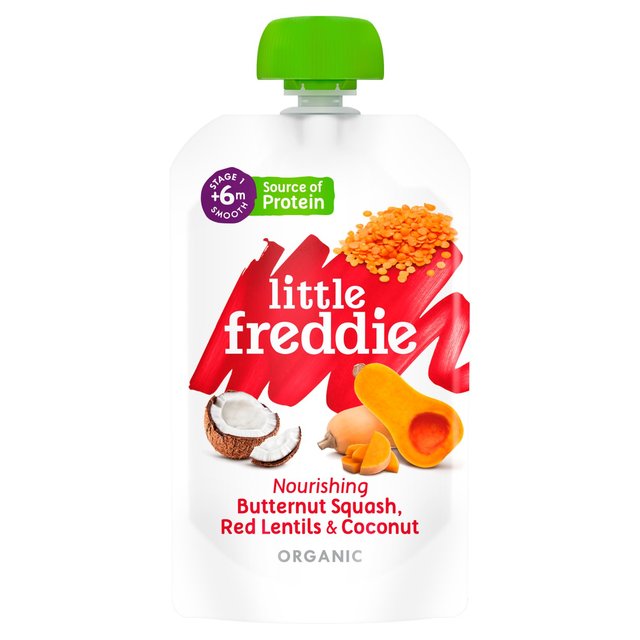 Little Freddie Butternut Squash, Lentils & Coconut Organic Pouch, 6 mths+