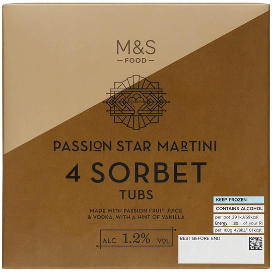 M&S Passionstar Martini Sorbet