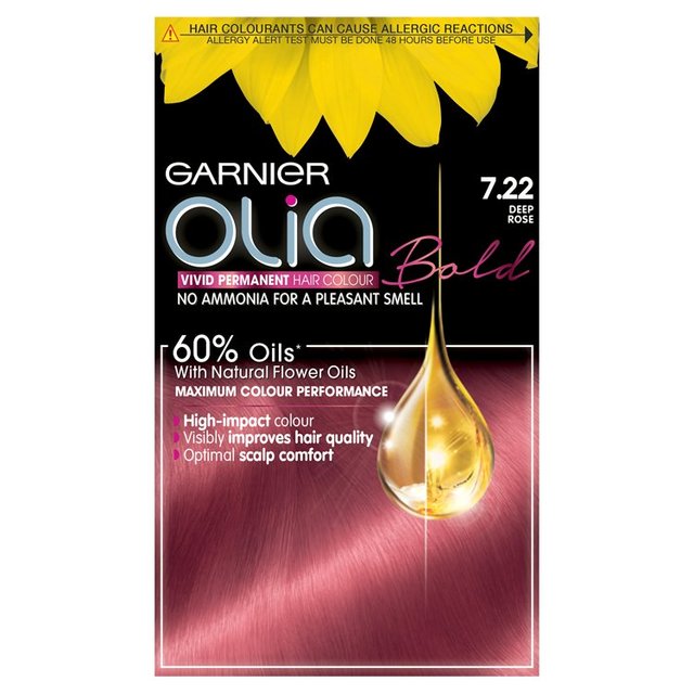 Garnier Olia Bold 7.22 Deep Rose Permanent Hair Dye