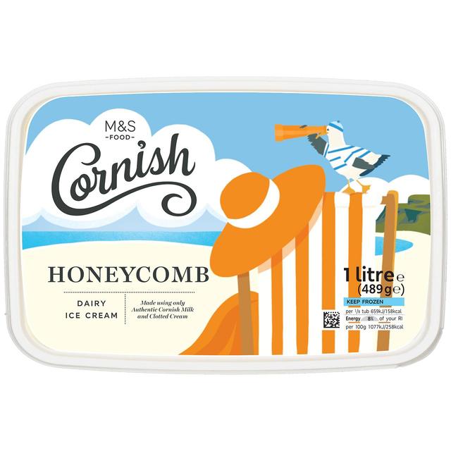 M&S Cornish Cream Honeycomb Ice Cream