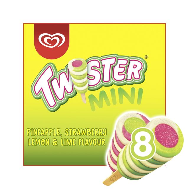Twister Pineapple, Lemon-Lime, and Strawberry Mini Ice Cream Lolly