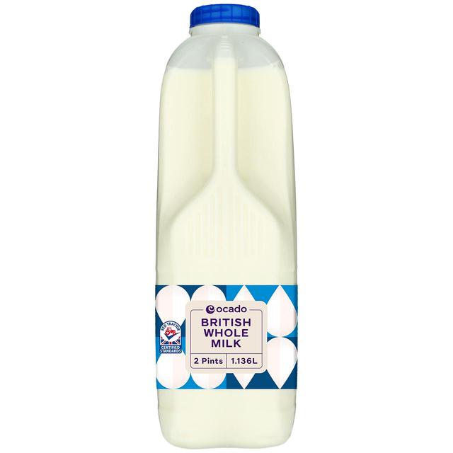 Ocado British Whole Milk 2 Pints