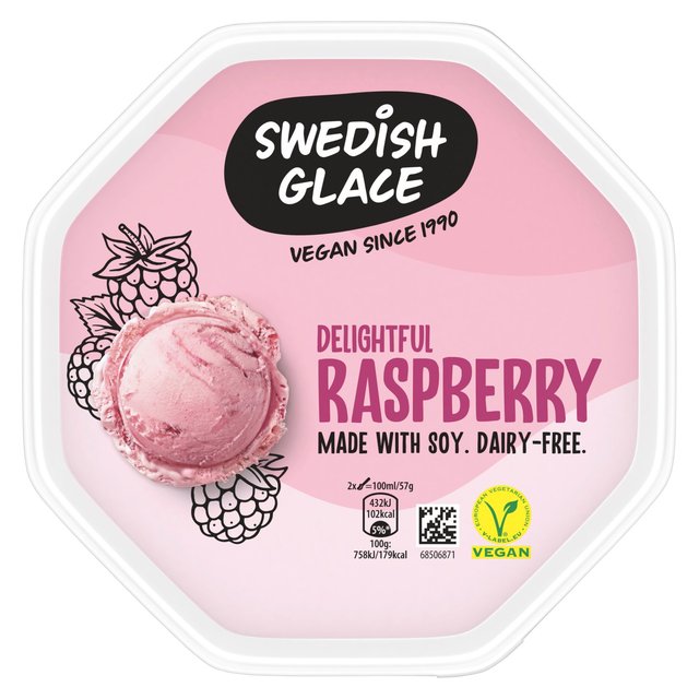 Swedish Glace Soy Delightful Raspberry Dairy Free Ice Cream