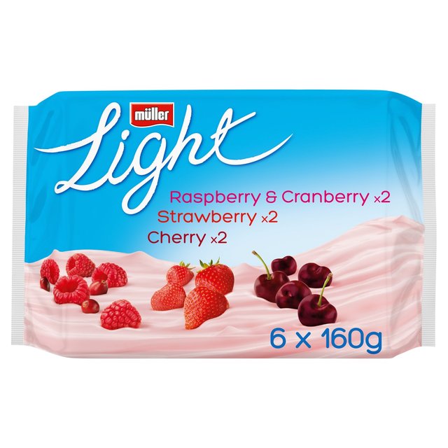 Muller Light Fat Free Red Fruits Variety Yoghurt Pack