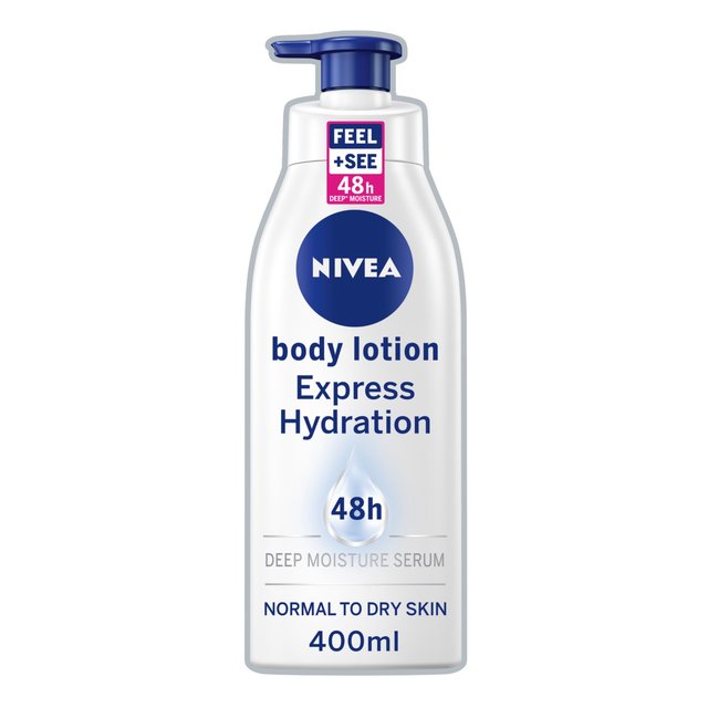 NIVEA Body Cream Lotion Express Hydration Moisturiser for Dry Skin