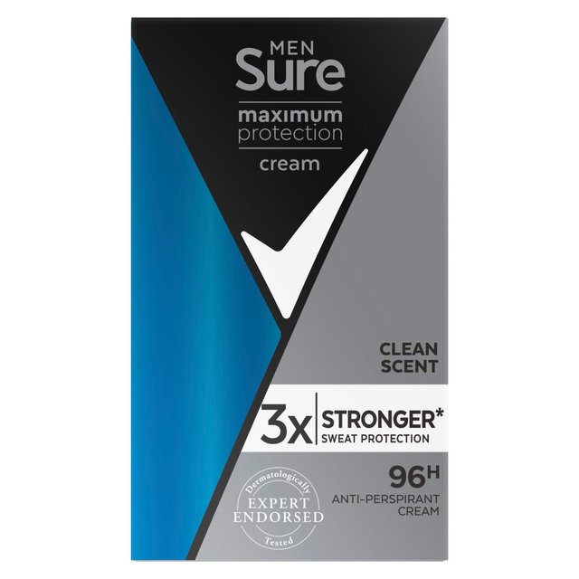 Sure Men Maximum Protection Clean Scent Cream Anti-Perspirant Deodorant