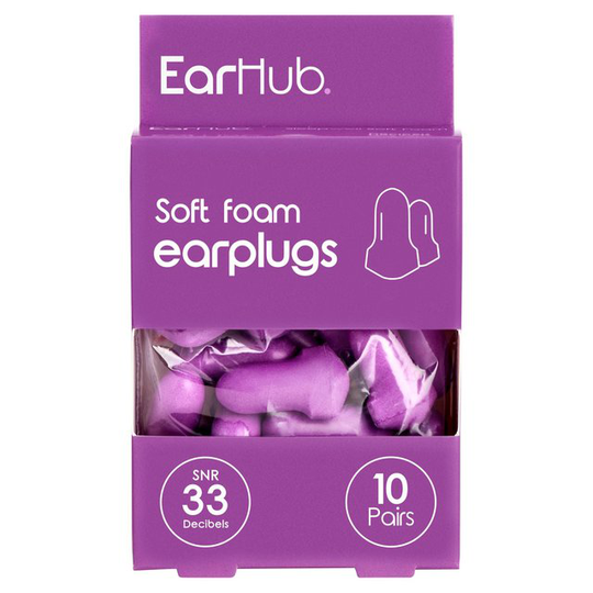 EarHub Sleepwell Purple Soft Foam Earplugs