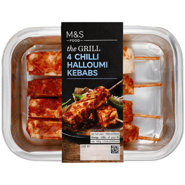 M&S 4 Chilli Halloumi Kebabs
