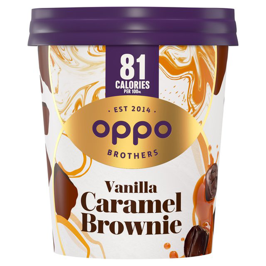 Oppo Brothers Vanilla Caramel Brownie Ice Cream475ml