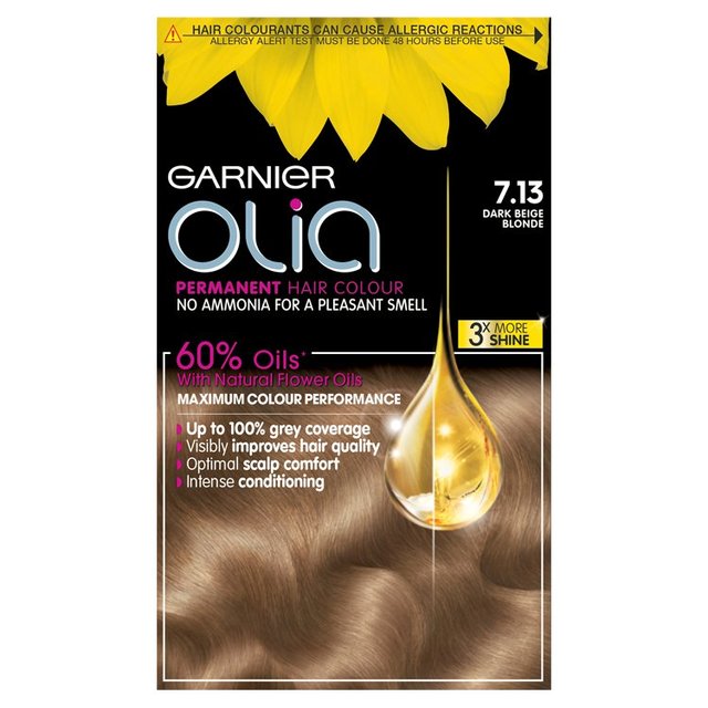 Garnier Olia 7.13 Dark Beige Blonde Permanent Hair Dye
