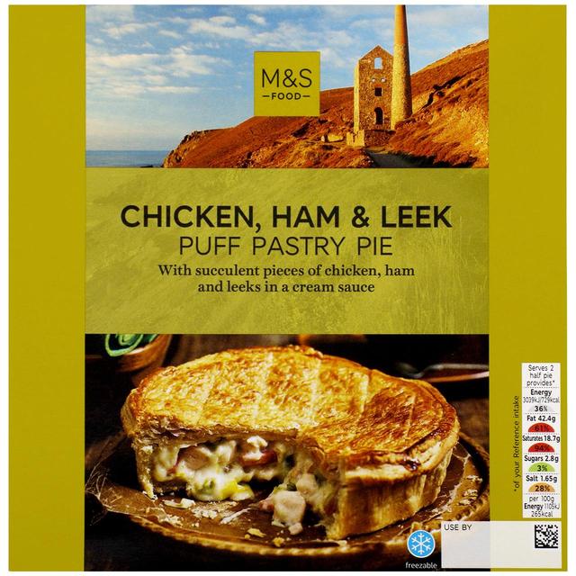 M&S Chicken, Ham & Leek Puff Pastry Pie