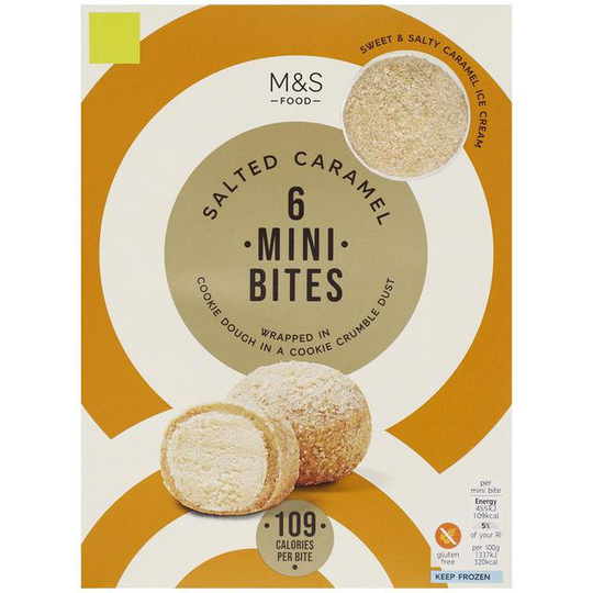 M&S Salted Caramel Mini Bites Ice Cream