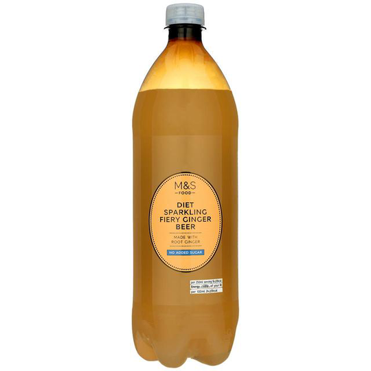 M&S No Added Sugar Diet Sparkling Fiery Ginger Beer