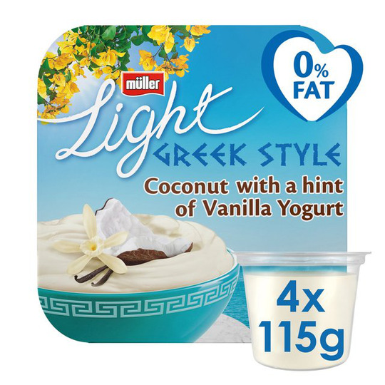 Muller Light Greek Style Coconut with a Hint of Vanilla Yogurt