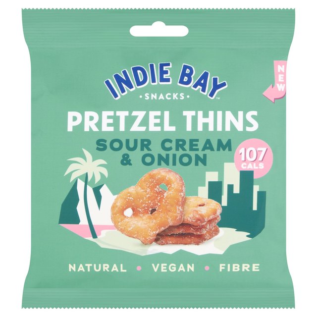 Indie Bay Snacks Pretzel Thins Sour Cream & Onion