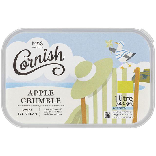 M&S Cornish Apple Crumble Dairy Ice Cream