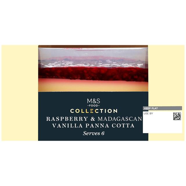 M&S Collection Raspberry & Madagascan Vanilla Panna Cotta